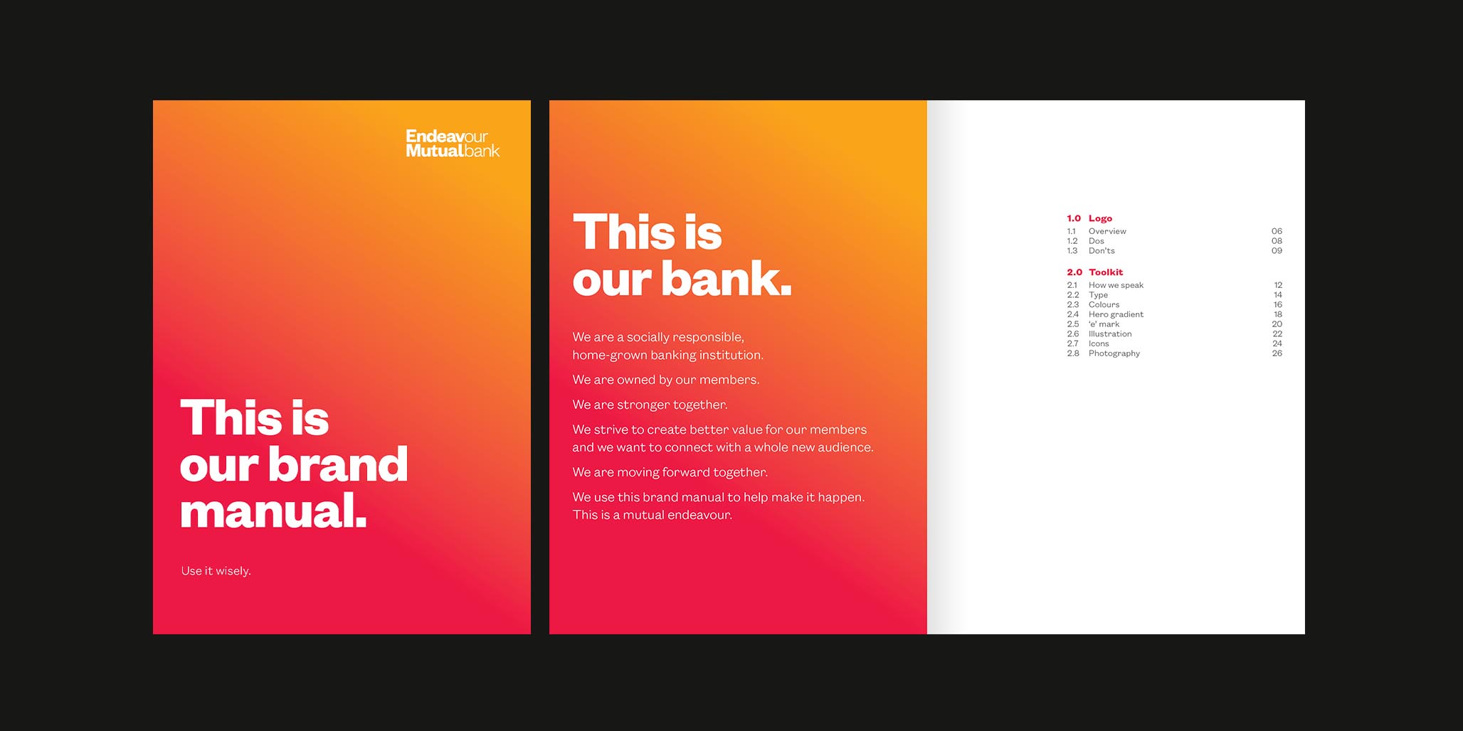 Rebranding, Brand Identity Design & Roll-out project for financial services company, Endeavour Mutual Bank, Sydney, Australia, image E