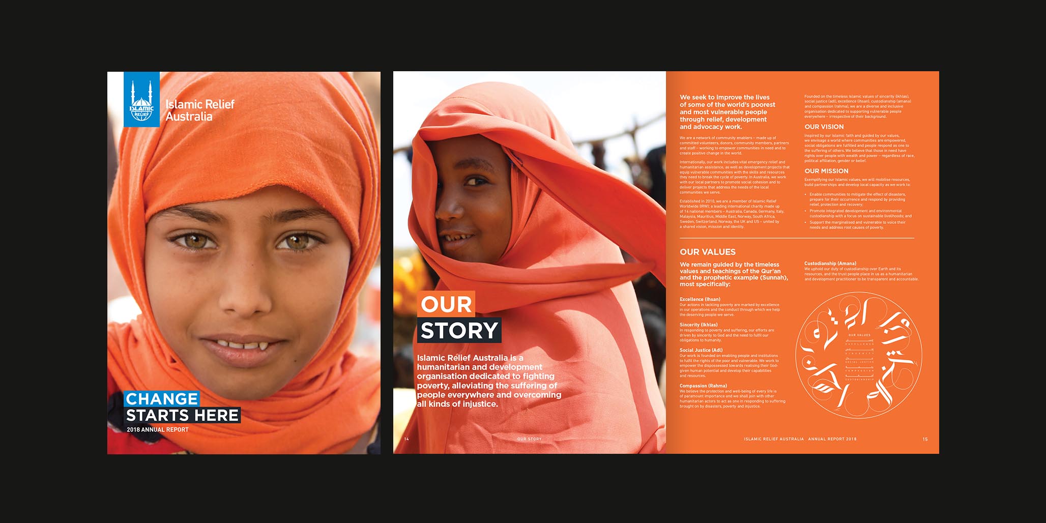Design studio, Percept, specialise in brand identity. For this project, Percept was engaged for communication design and document layout. Image A