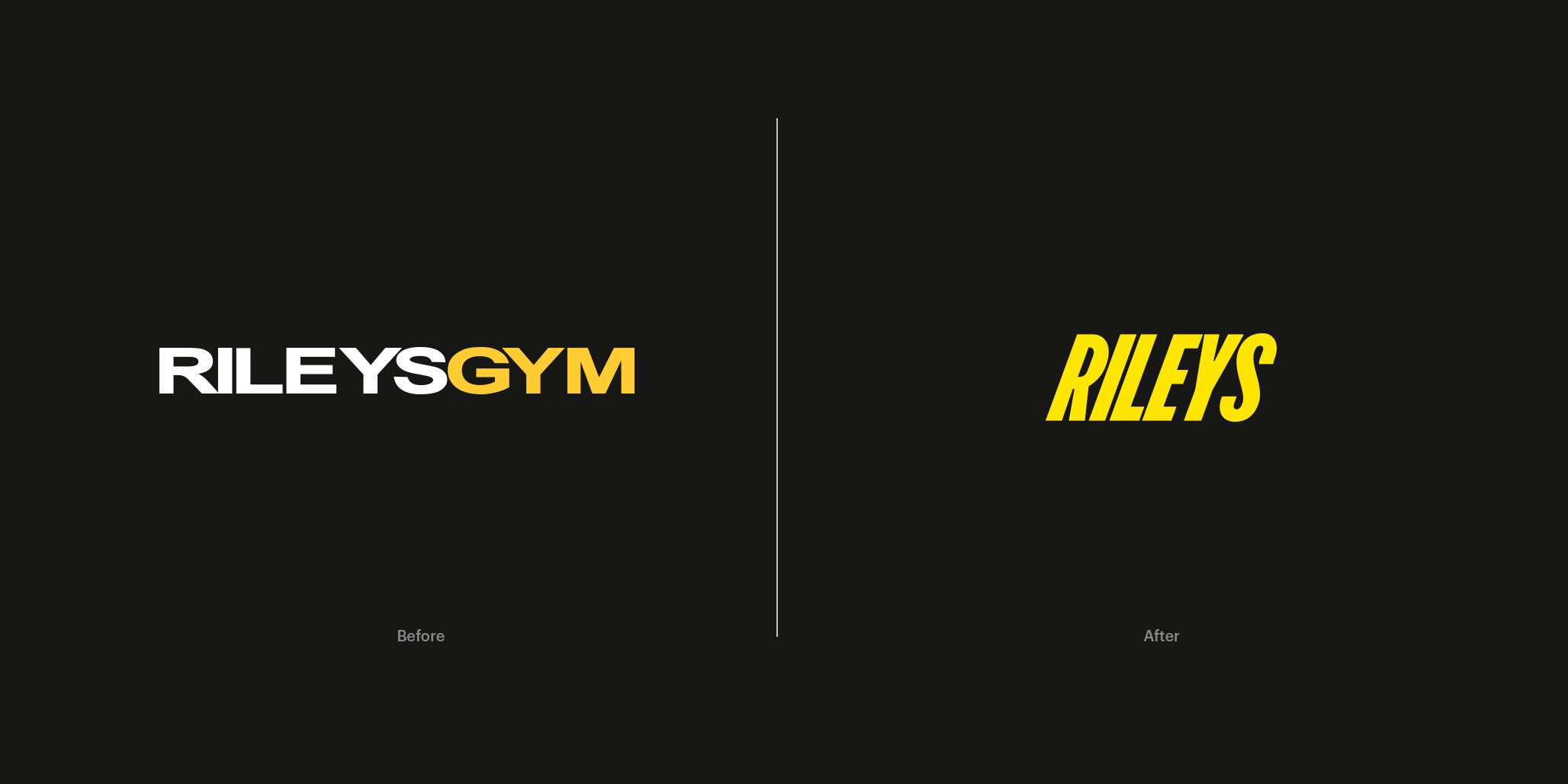 Brand identity design for Rileys Gym by Australian branding agency, Percept, image B