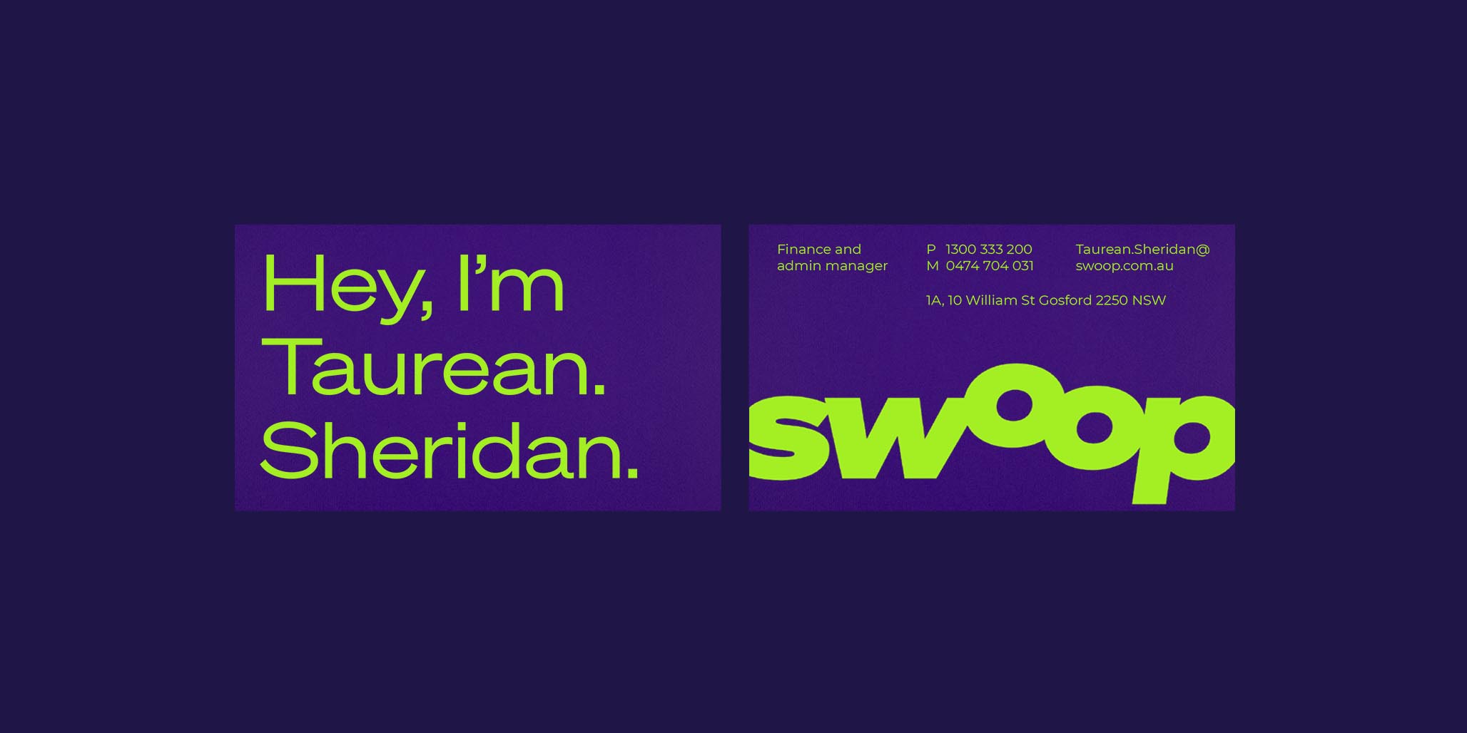 Brand Agency, Percept, create Brand Identity for Swoop, an Australian telco company, image G