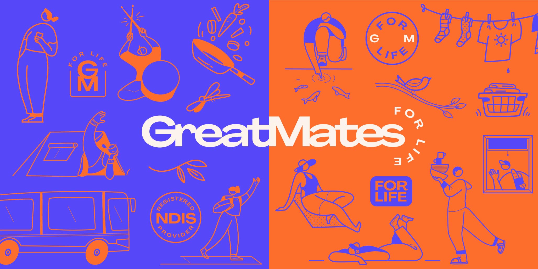 Brand Identity for Great Mates in Queensland, Australia, by Percept Brand Design, image A