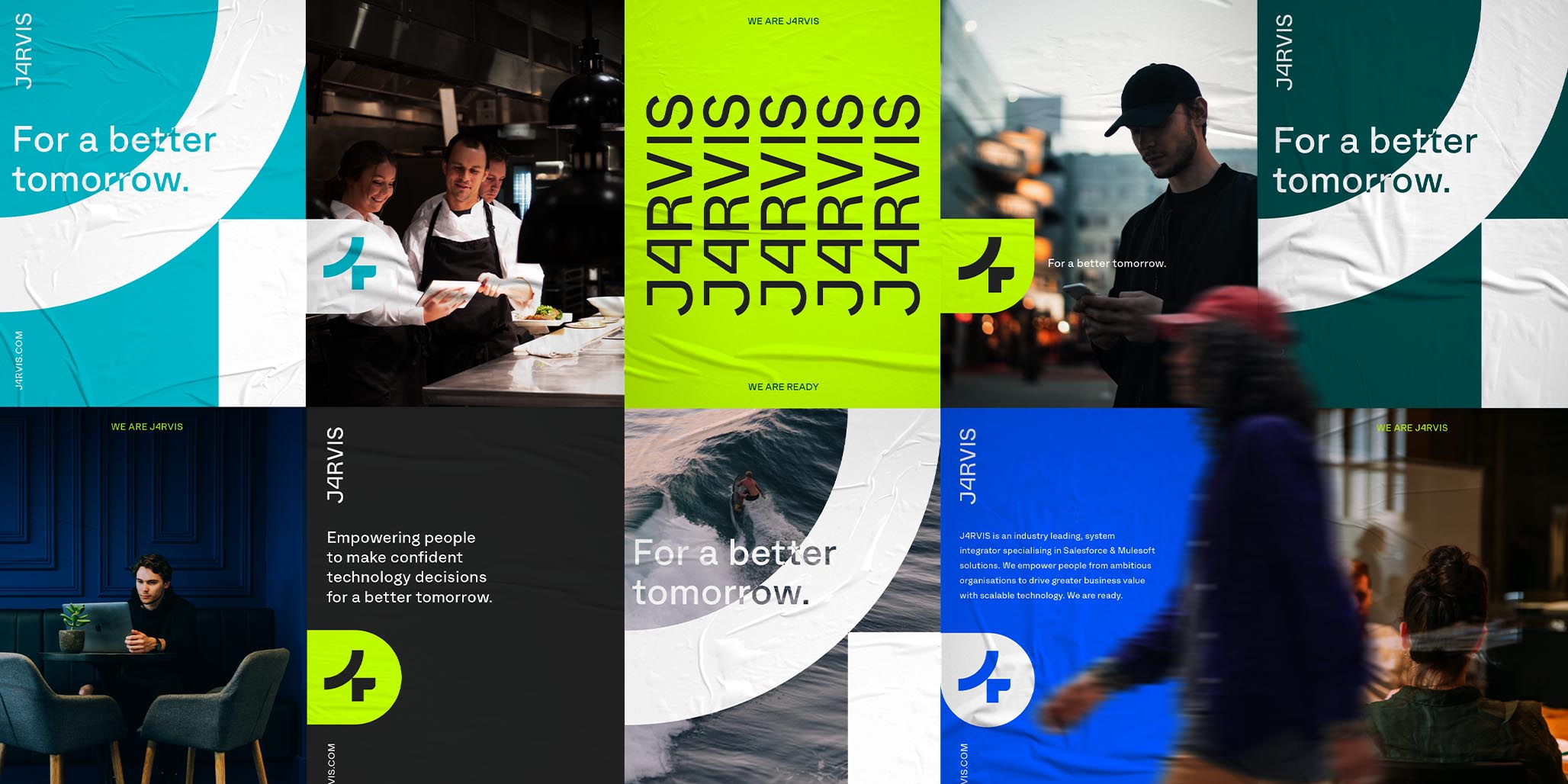 One of the top Sydney branding agencies, Percept was selected by J4RVIS to develop this new brand identity, image C