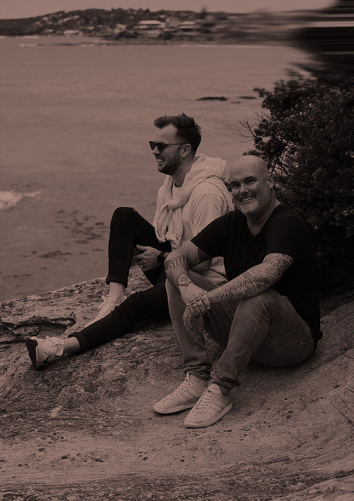 A photo of Lewis Jenkins and Zac McCall, some of the leadership personnel at Percept, the Design Agency Sydney. Lewis Jenkins is highly experienced in Sydney Design Studios, Design Agencies & Creative Agencies.