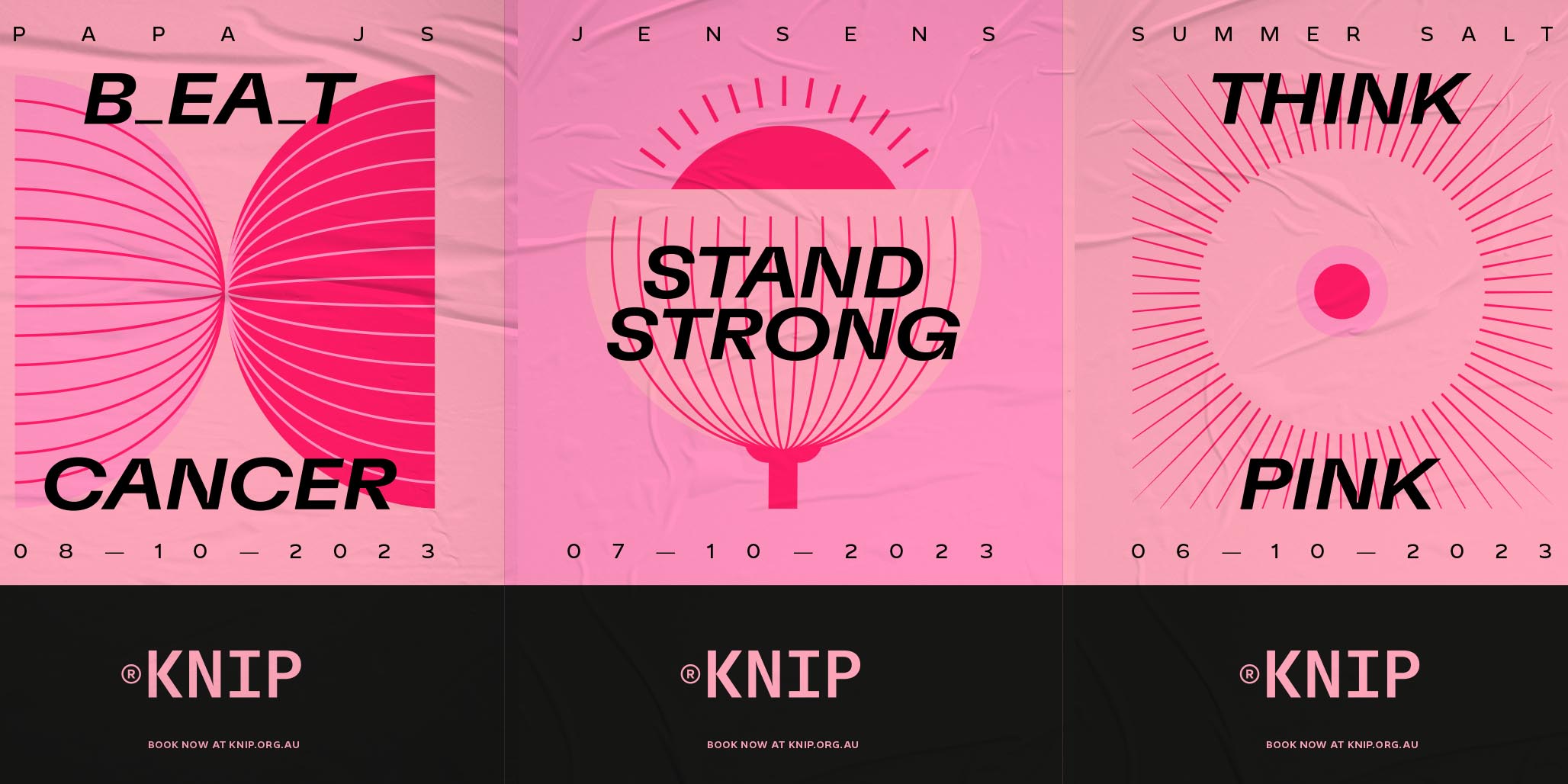 Branding agency, Percept, flips 'pink' to create KNIP in a branding and communication design project to help raise funds for charity to beat breast cancer, Image D