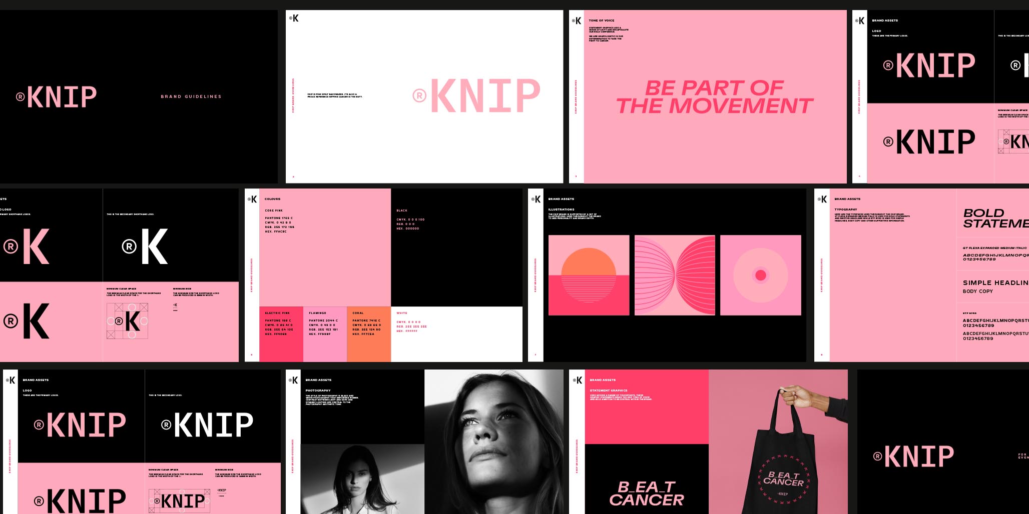 Branding agency, Percept, flips 'pink' to create KNIP in a branding and communication design project to help raise funds for charity to beat breast cancer, Image I