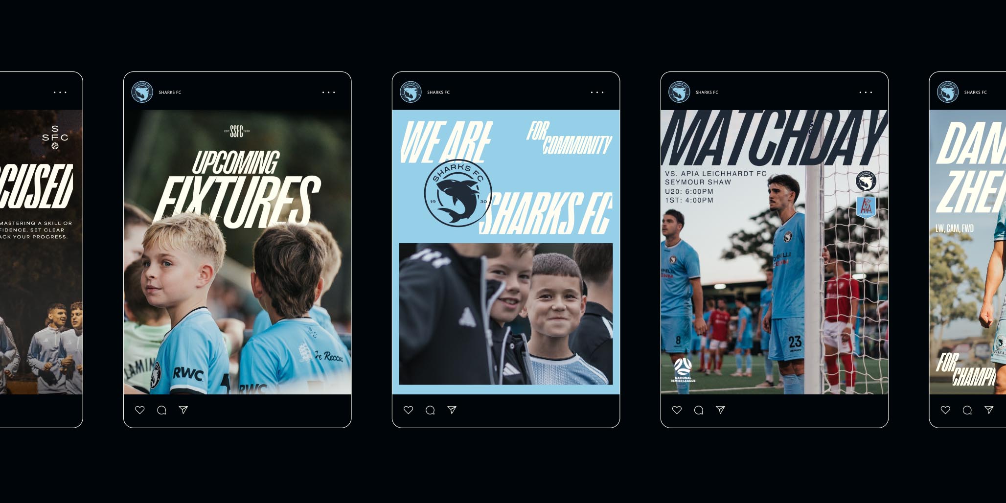Brand identity agency, Percept, rebrand of Sharks FC - Image J