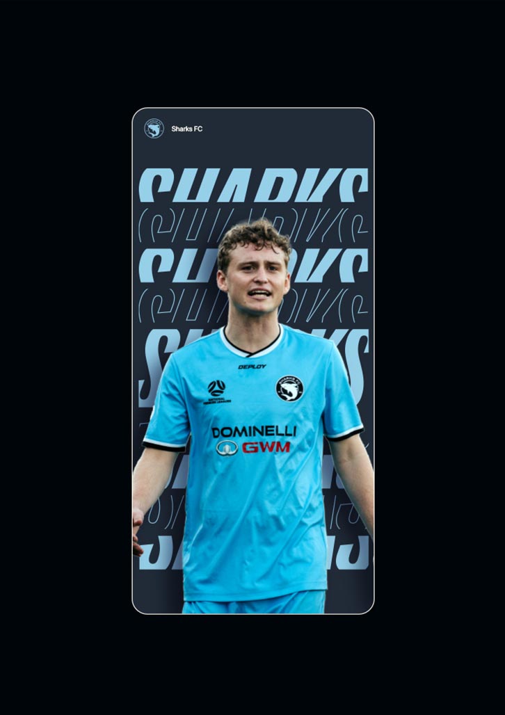 Brand identity agency, Percept, rebrand of Sharks FC - Image K