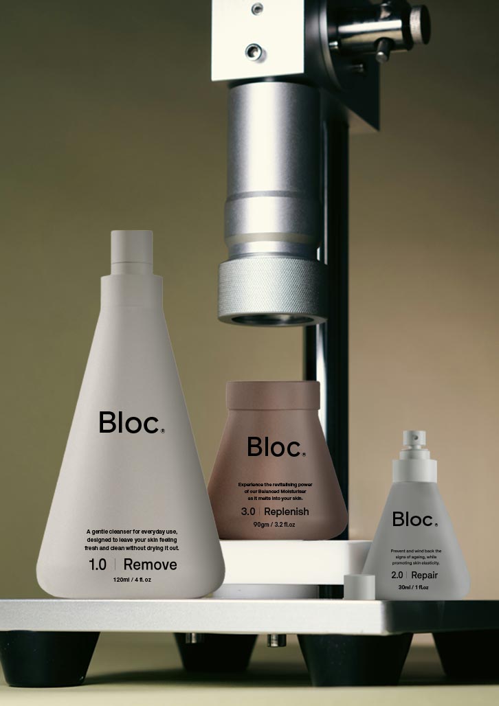 Design agency, Percept, created a fitting brand positioning, brand identity and packaging design for this skincare product range. Image J.