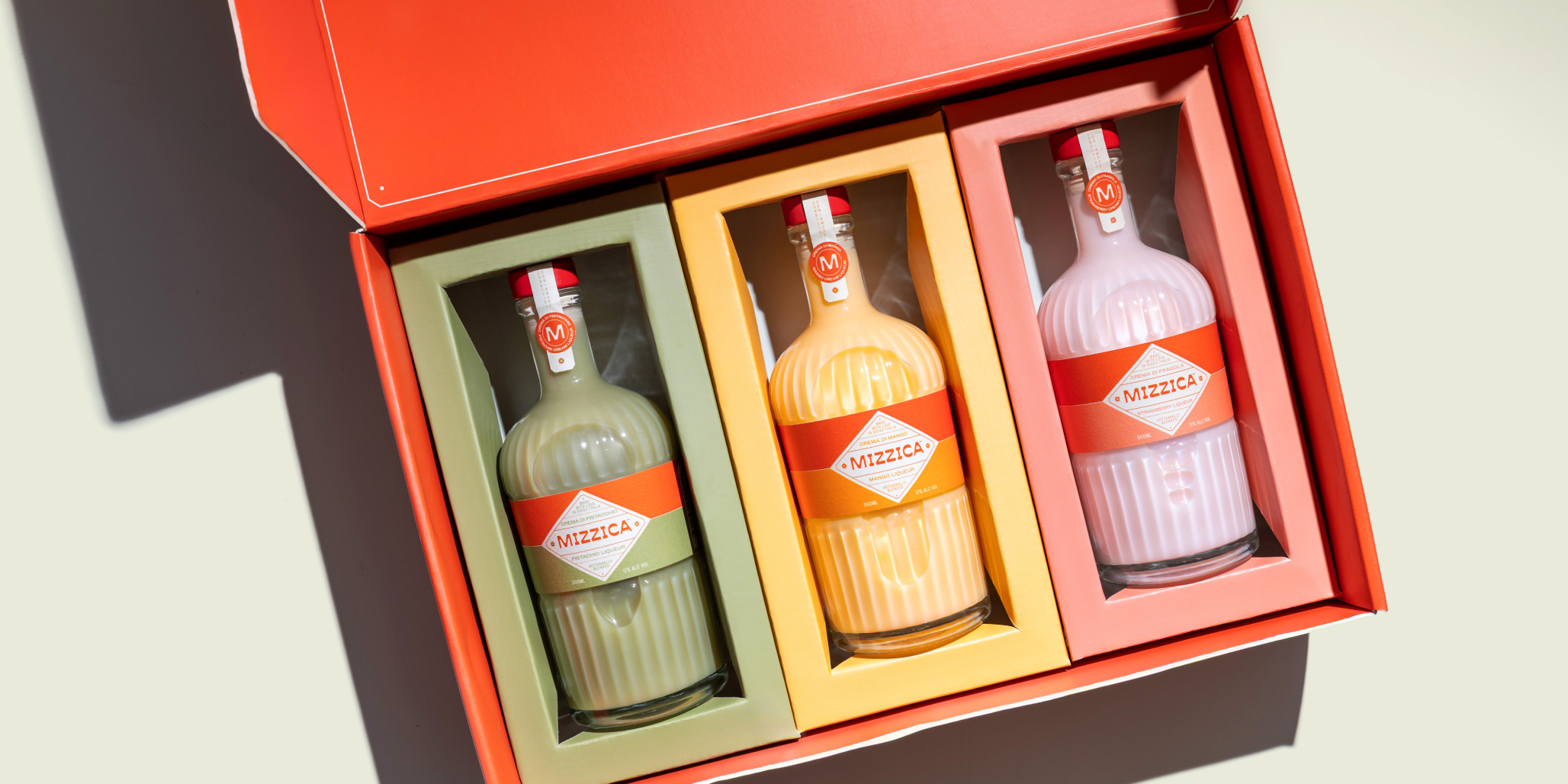 Branding and packaging design by Percept that feels contemporary and unmistakable on shelf for an Italian alcohol beverage in the Australian market. Image Q