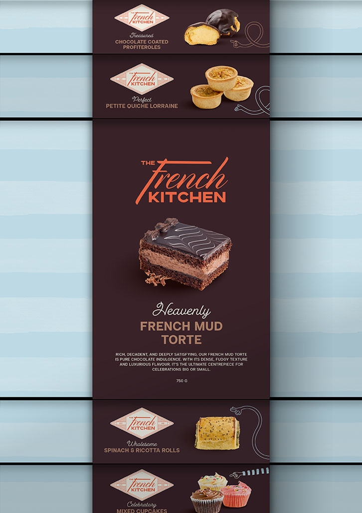 Percept was brought in as the brand designer to redefine The French Kitchen's retail branding and wholesale food packaging. The brand design feels as good as it tastes. Image M